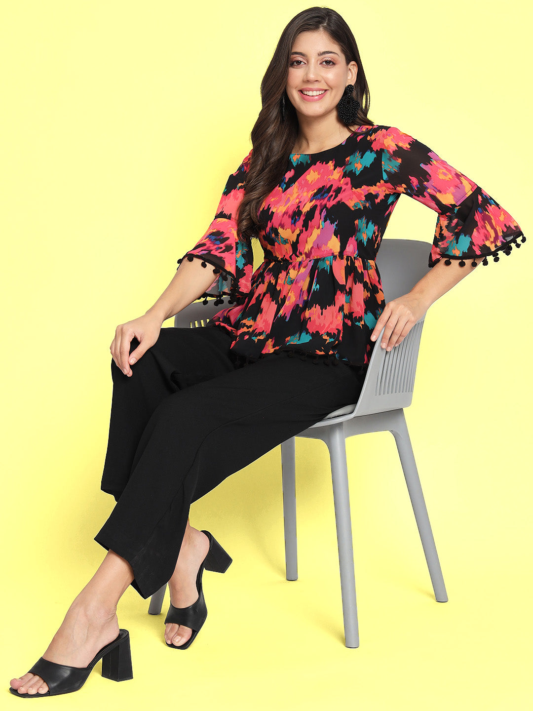 Black top for women's