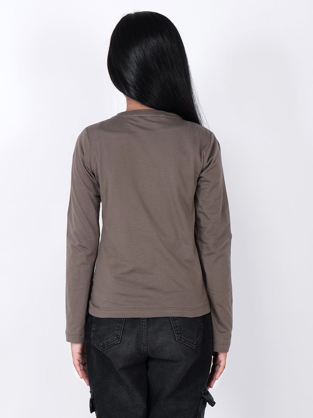 Logo Printed Round Neck Cotton T-shirt