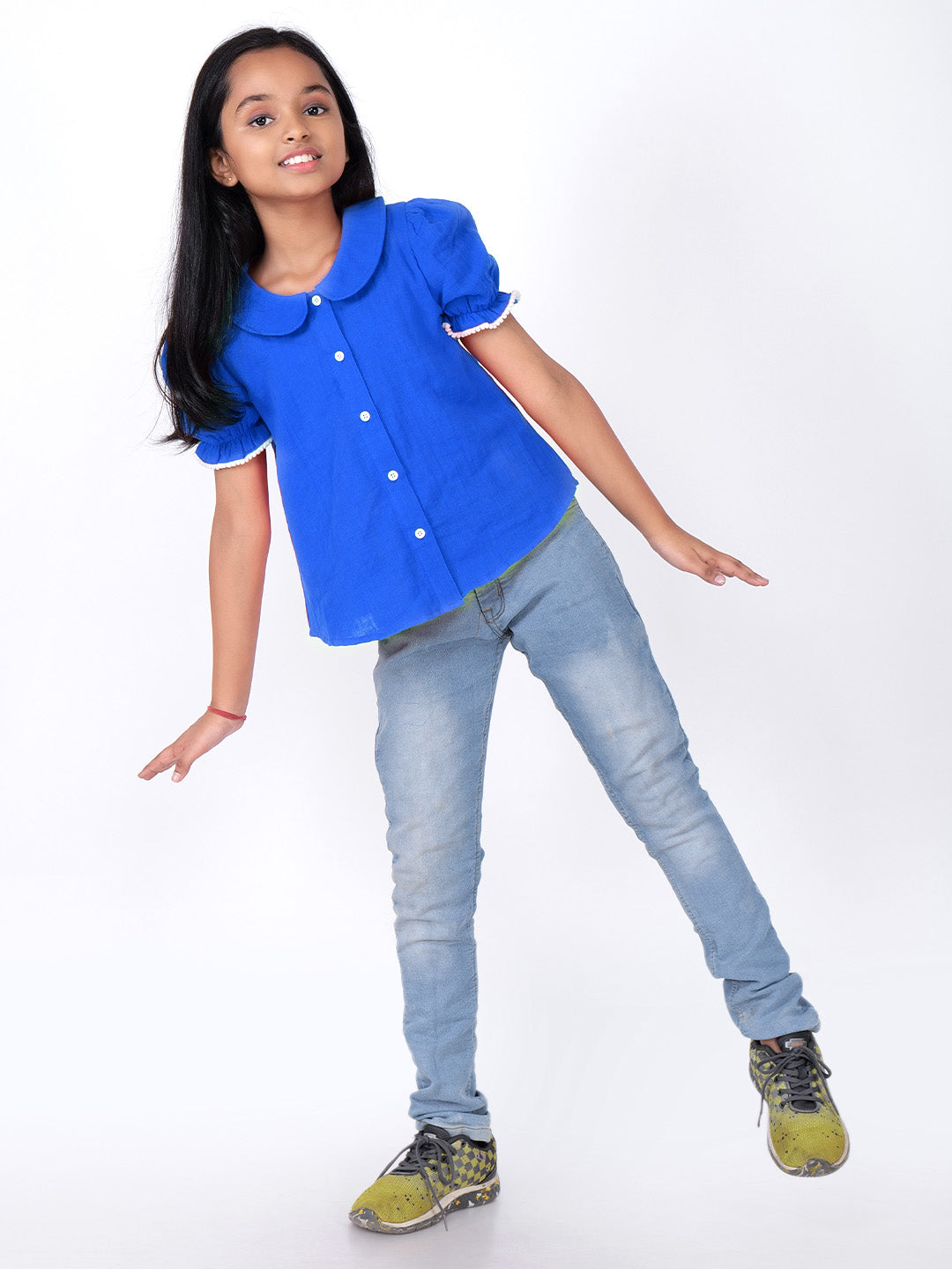 Girls Cotton Shirt Style Top