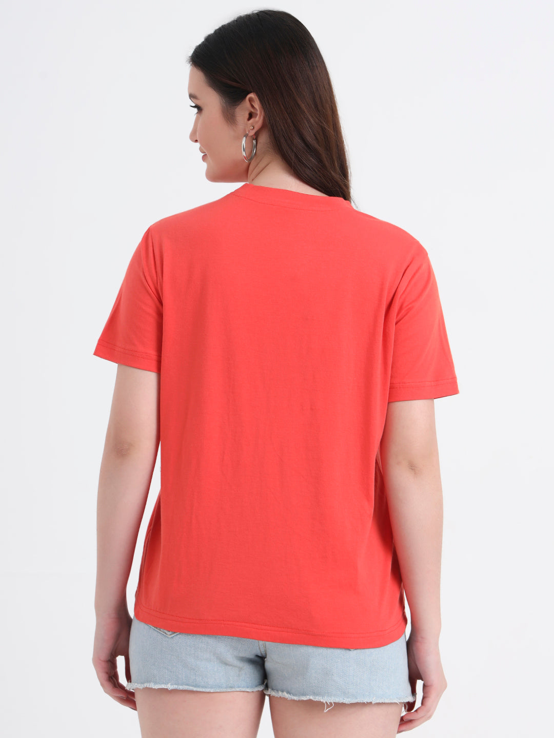 Women Printed Slim Fit Cotton T-shirt