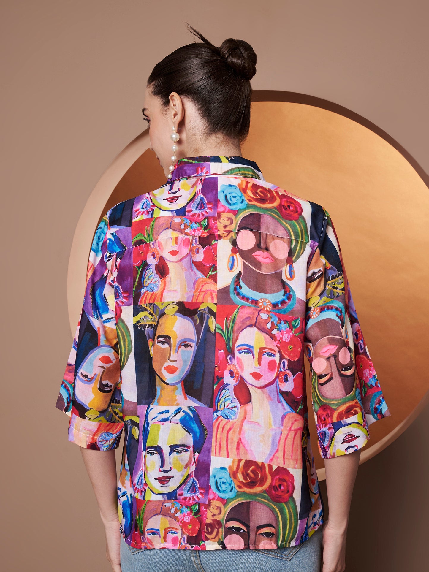 Women Multi Color Classic Boxy Printed Casual Shirt