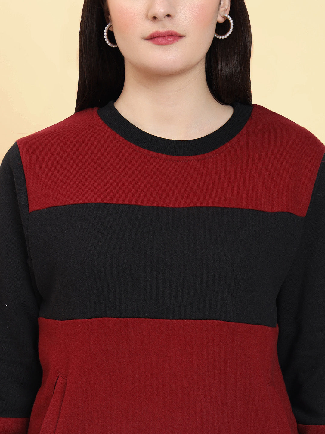 Women Colourblocked Sweatshirt