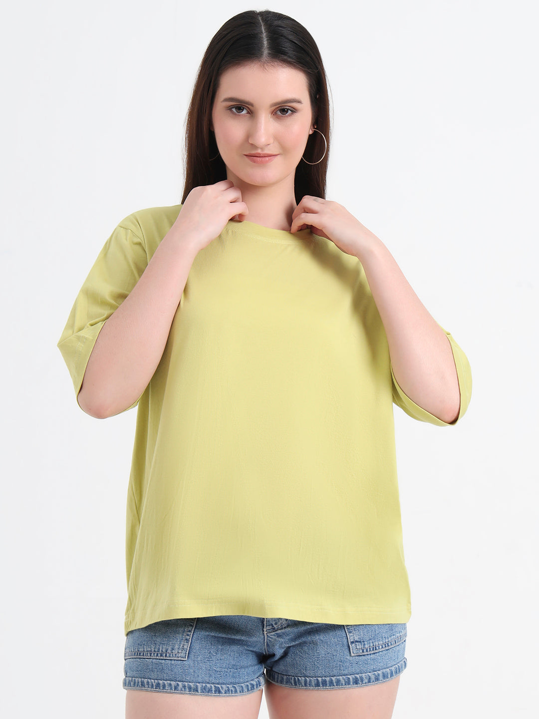 Women Typographic Printed Drop-Shoulder Sleeves T-shirt