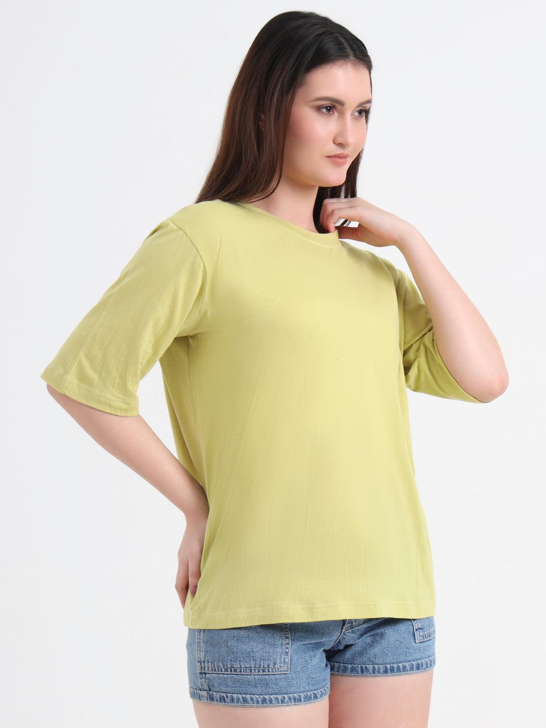 Women Typographic Printed Drop-Shoulder Sleeves T-shirt