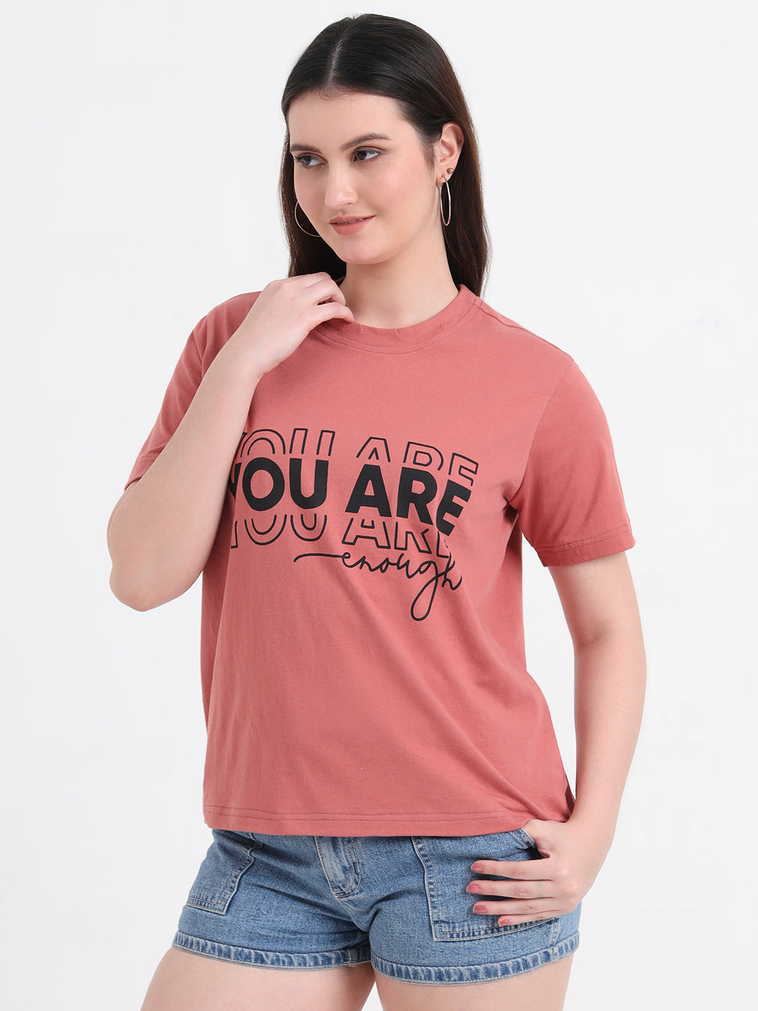 Women Typography Printed T-shirt