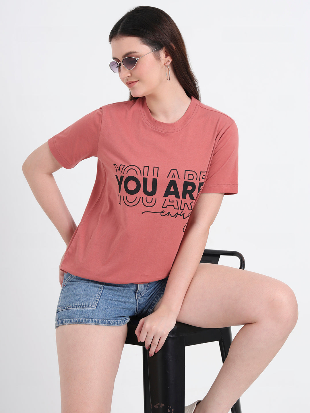 Women Typography Printed T-shirt