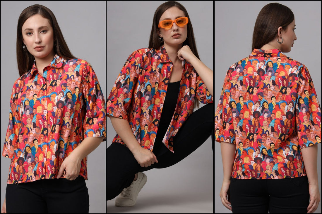 Classic Graphic Opaque Printed Casual Shirt for Women: A Statement of Style