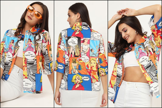 Embrace Fun and Style with Our Graphic Printed Oversize Shirt