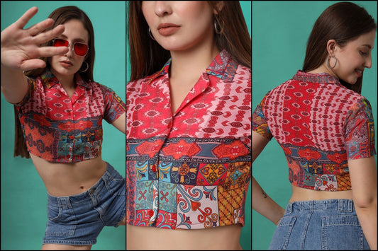 The Perfect Blend: Ethnic Motif Crop Tops with a Modern Twist