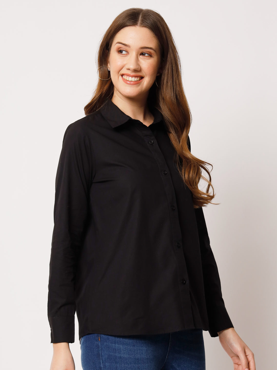 Black Formal Shirt For Women