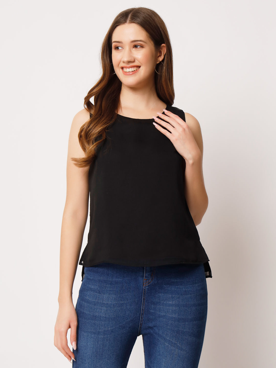 Women Round Neck Sleeveless Top