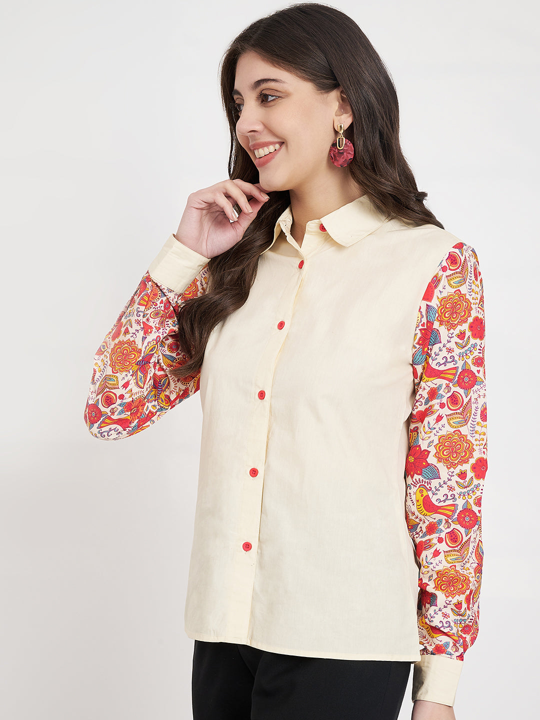 floral printed shirt for women