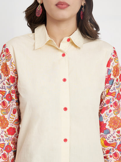 cream shirt for women