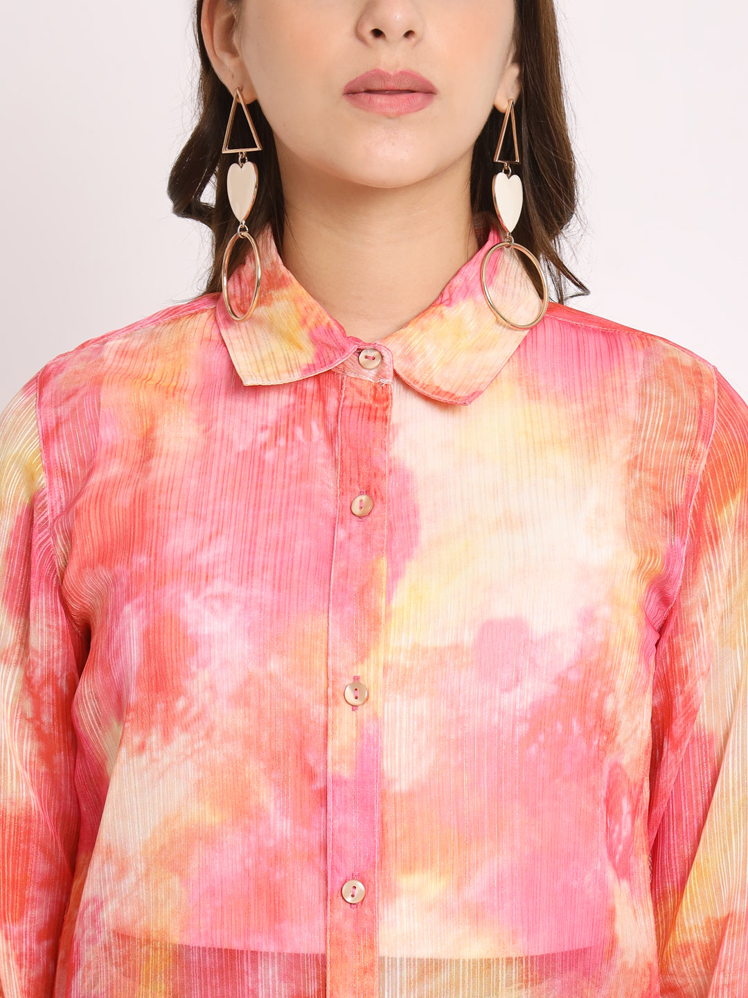 Classic Tie & Dye Dyed Spread Collar Casual Shirt