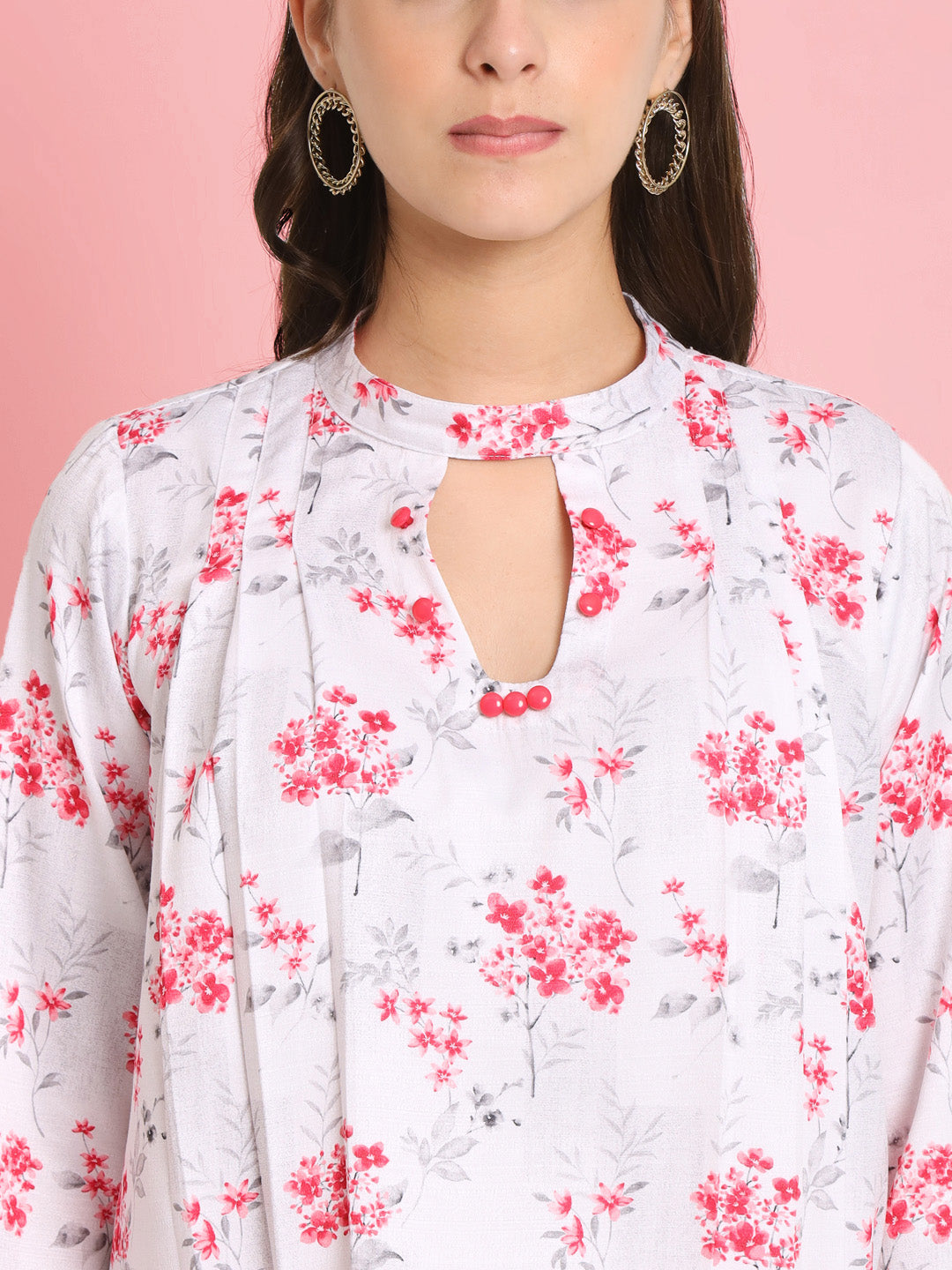 Women's casual floral printed top