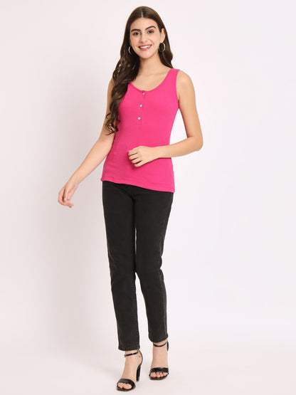 Scoop Neck Ribbed Modal Tank Top