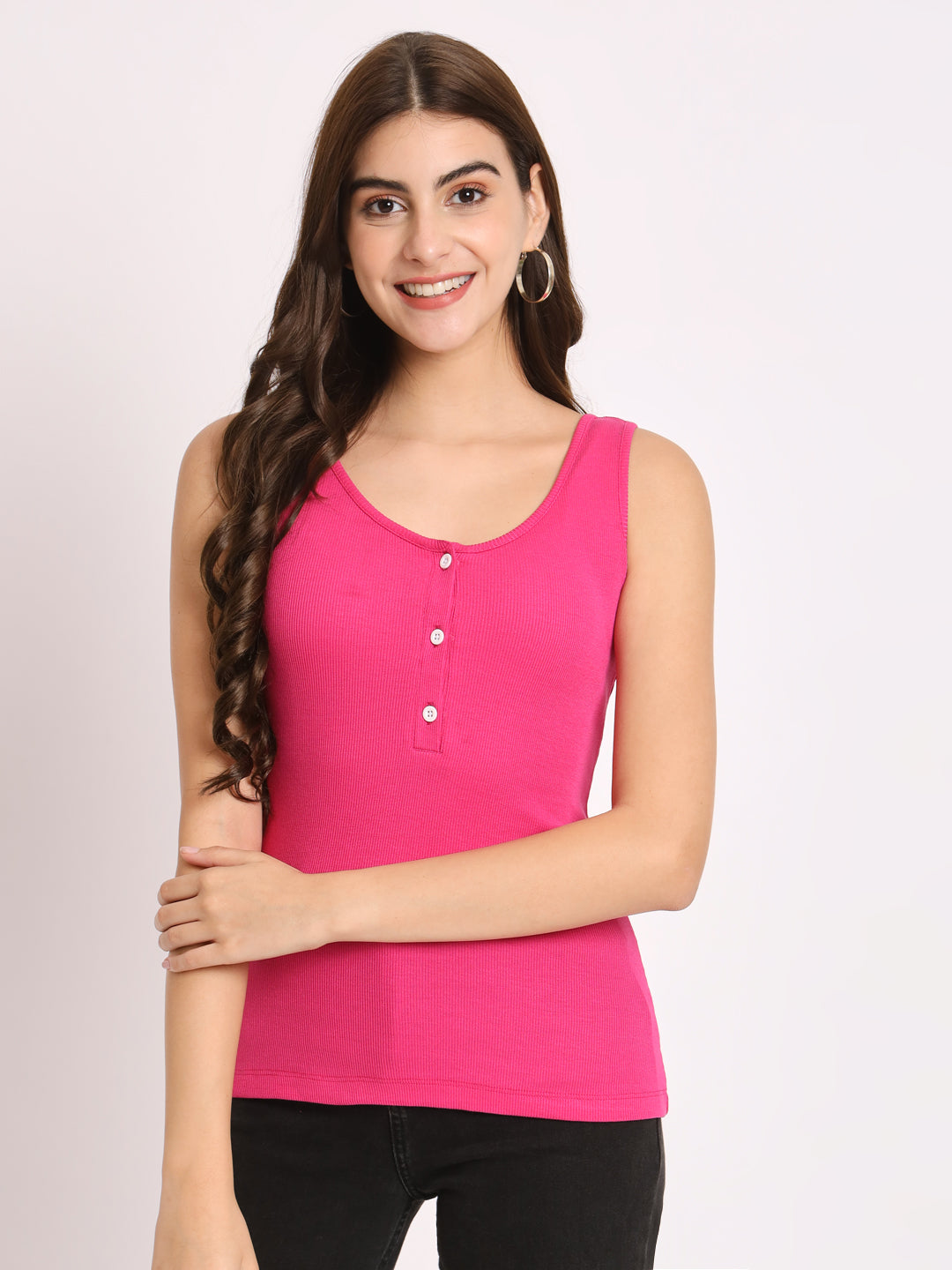 Scoop Neck Ribbed Modal Tank Top