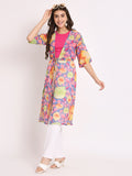 Floral Printed Longline Shrug