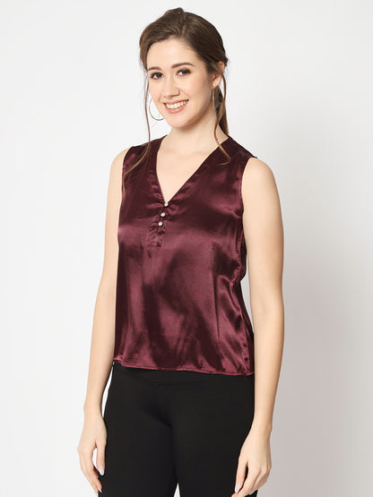 V-Neck Sleeveless Top