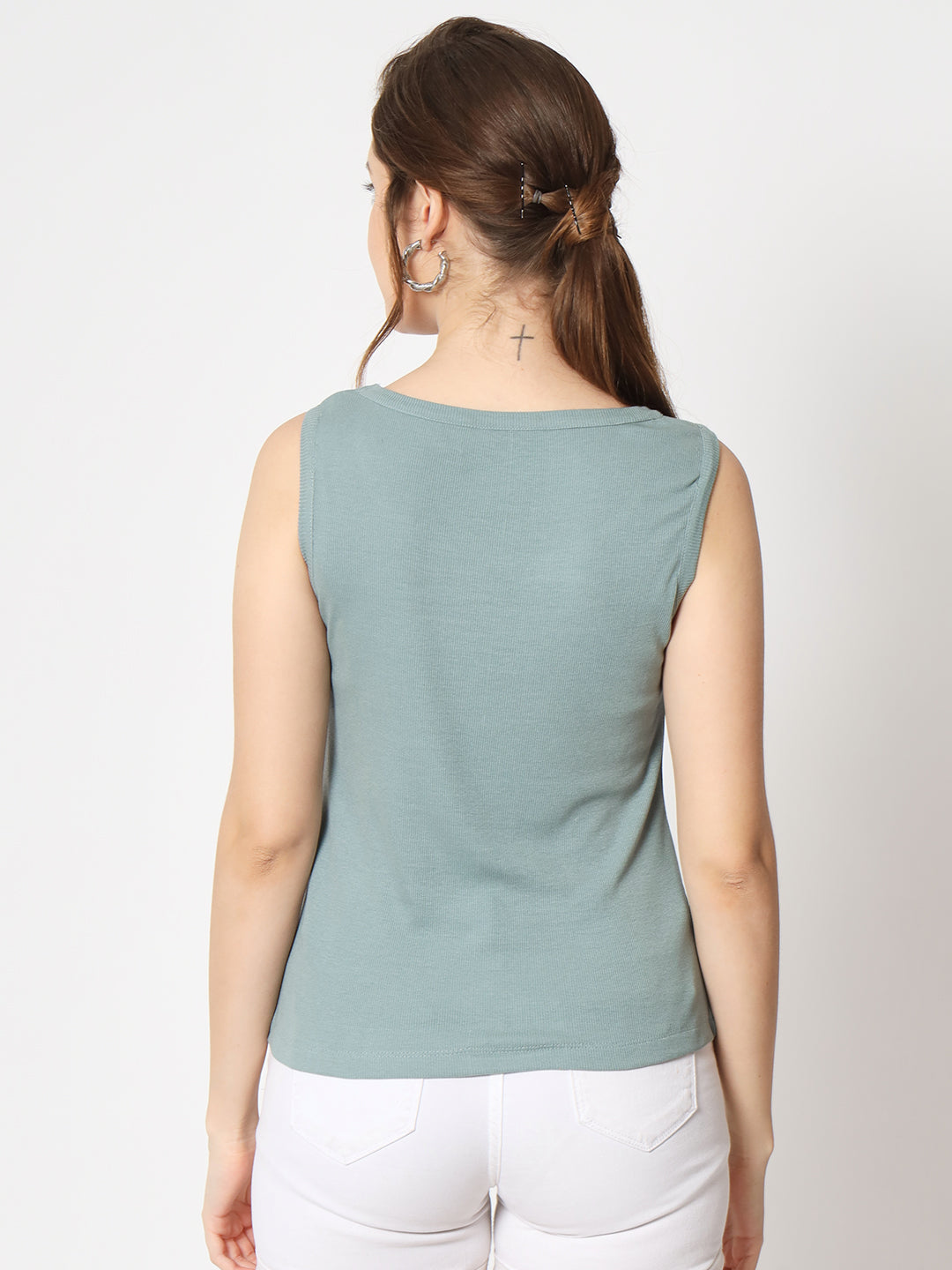 Round Neck Long Sleeves Fitted Eco Liva Modal Spandex Top