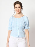 Women's blue top