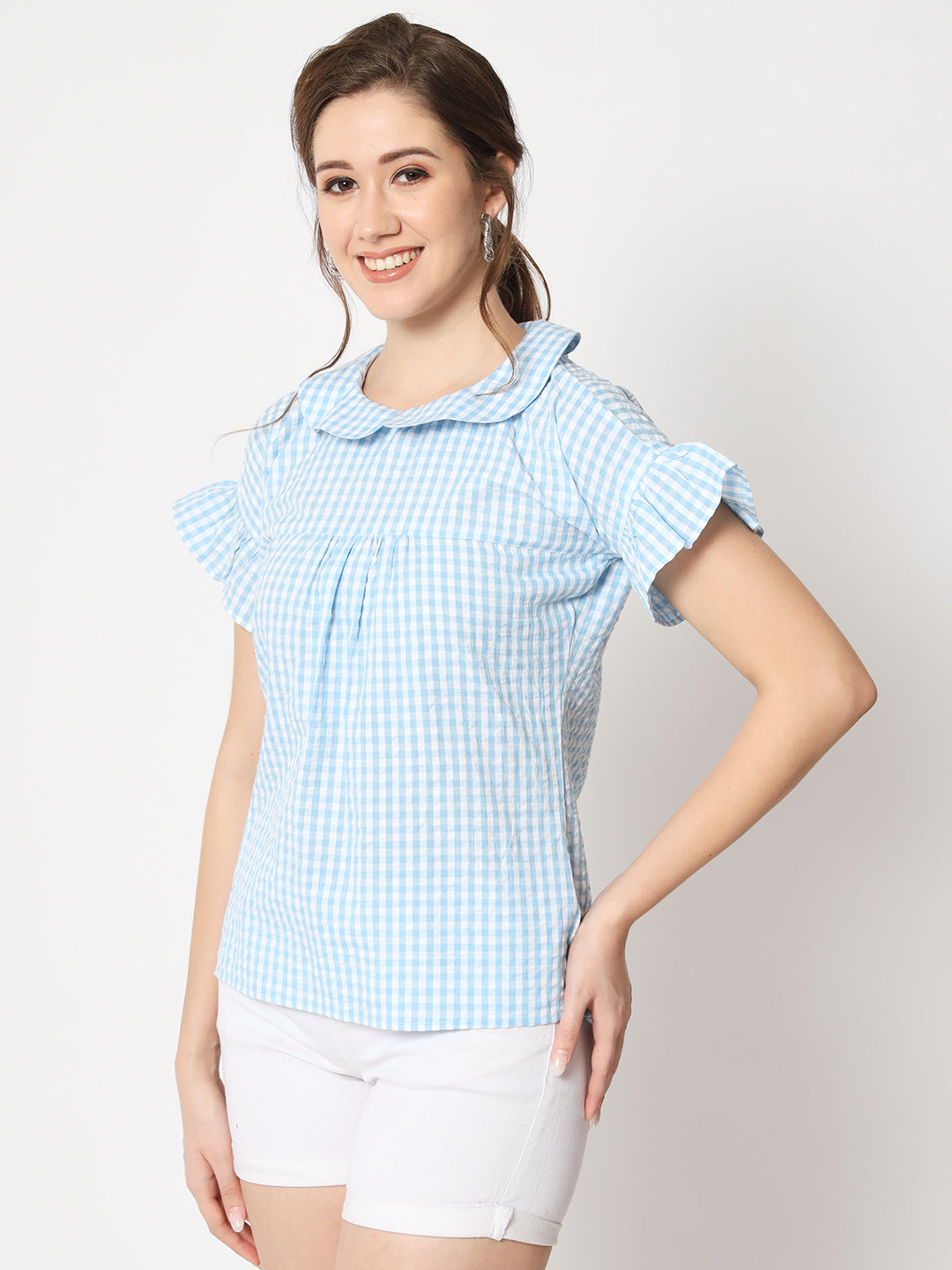 Peter pan collar top for women's