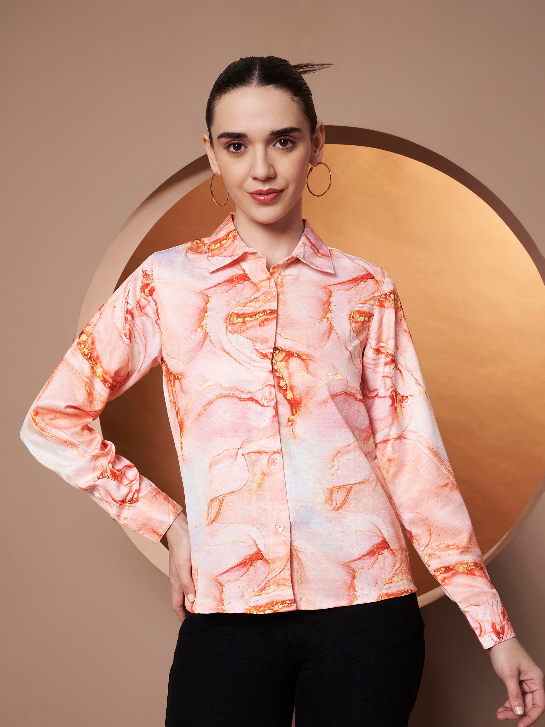 Abstract Printed Casual Shirt