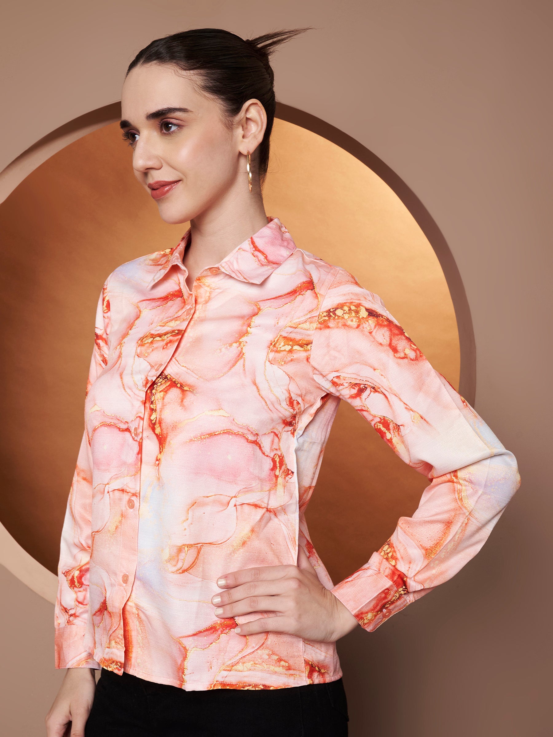 Abstract Printed Casual Shirt right side
