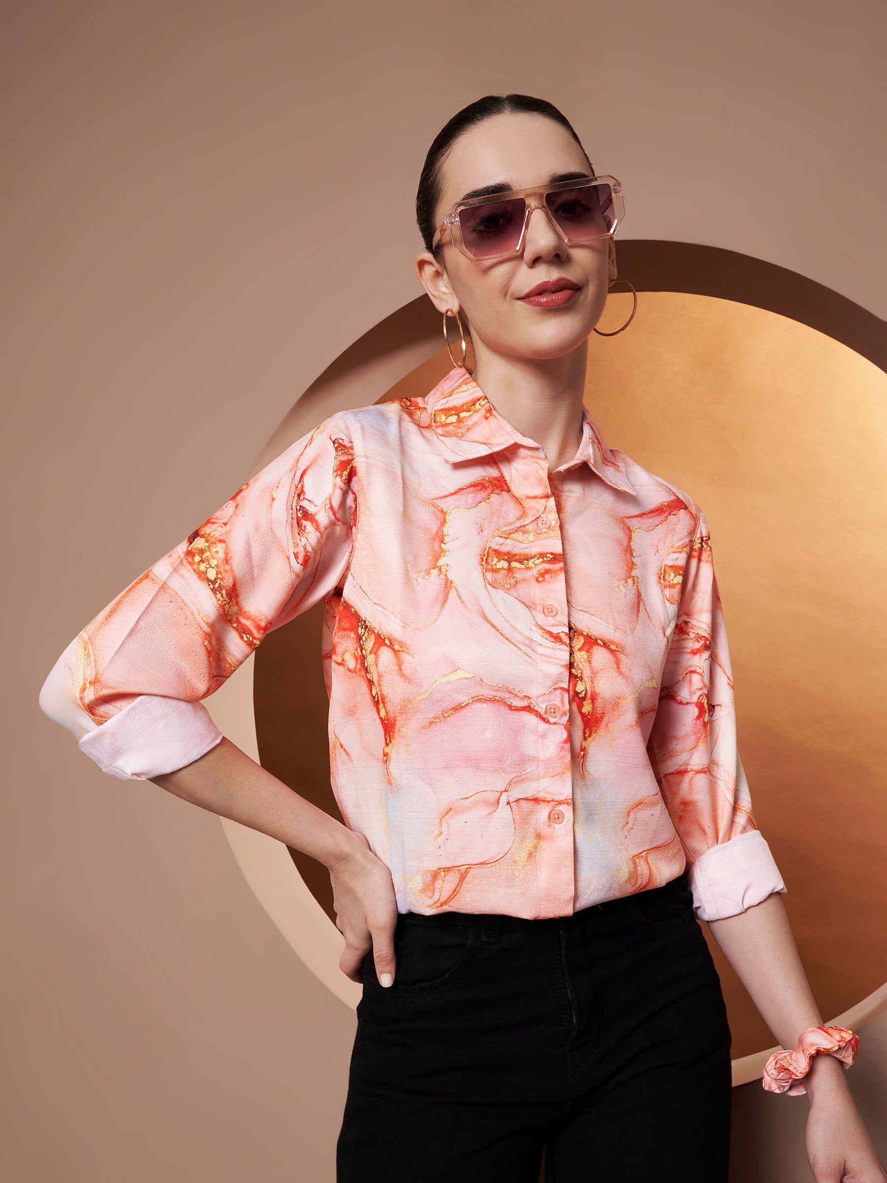 Abstract Printed Casual Shirt for women