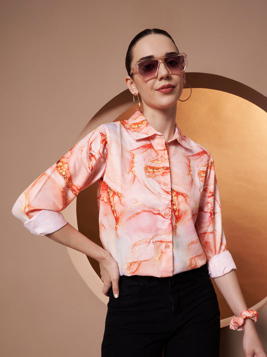 Abstract Printed Casual Shirt for women