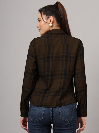 Tartan Check Olive Shirt