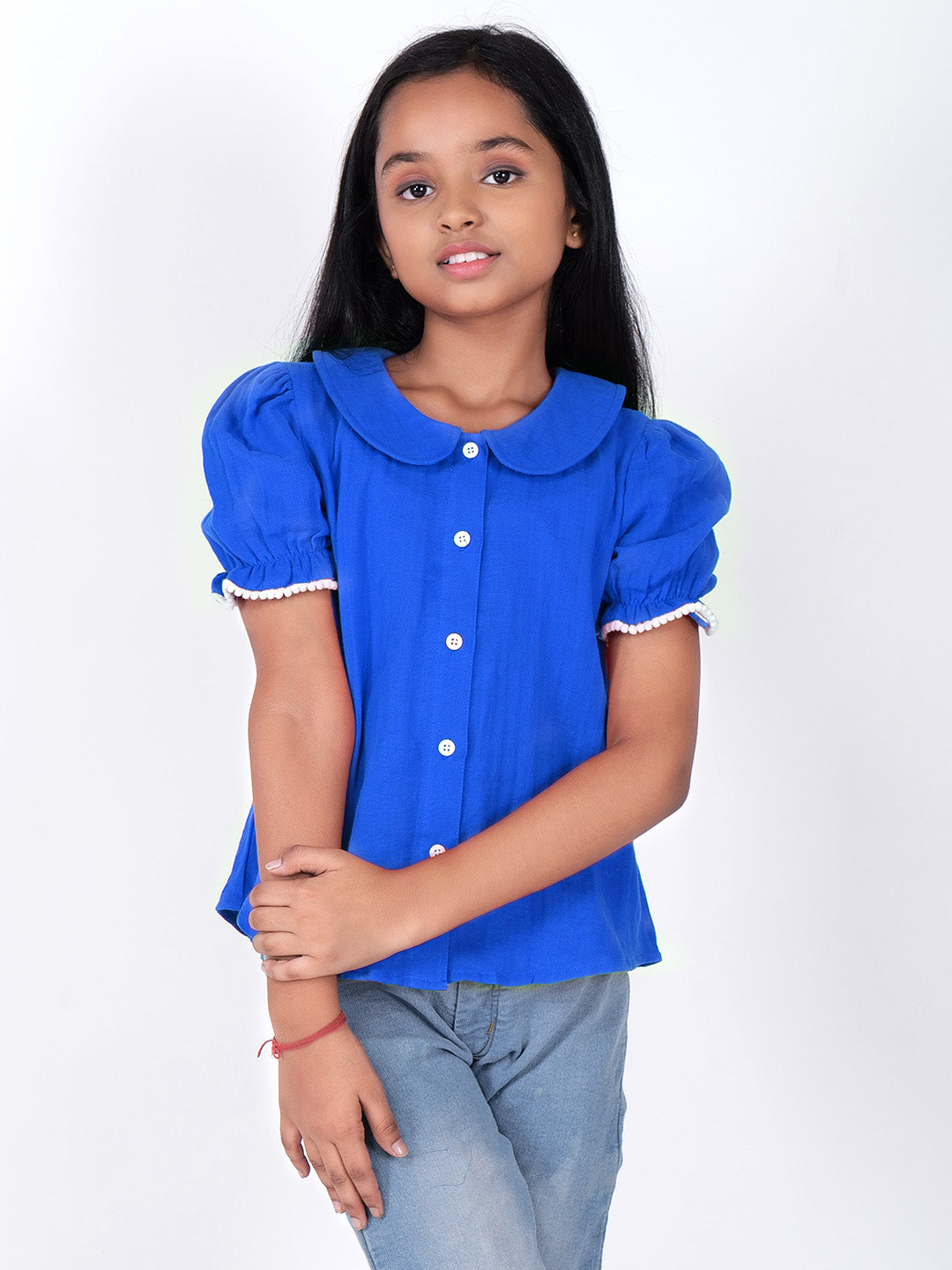 Girls Cotton Shirt Style Top