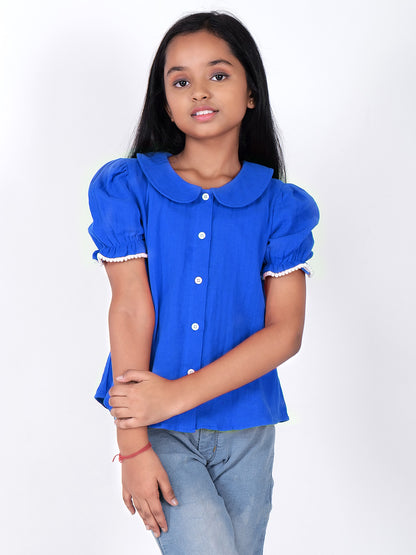 Girls Cotton Shirt Style Top