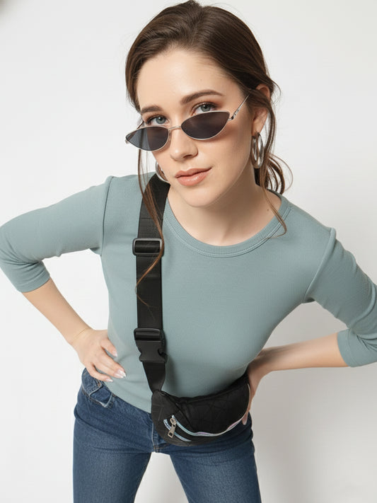 Round Neck Long Sleeves Liva Top