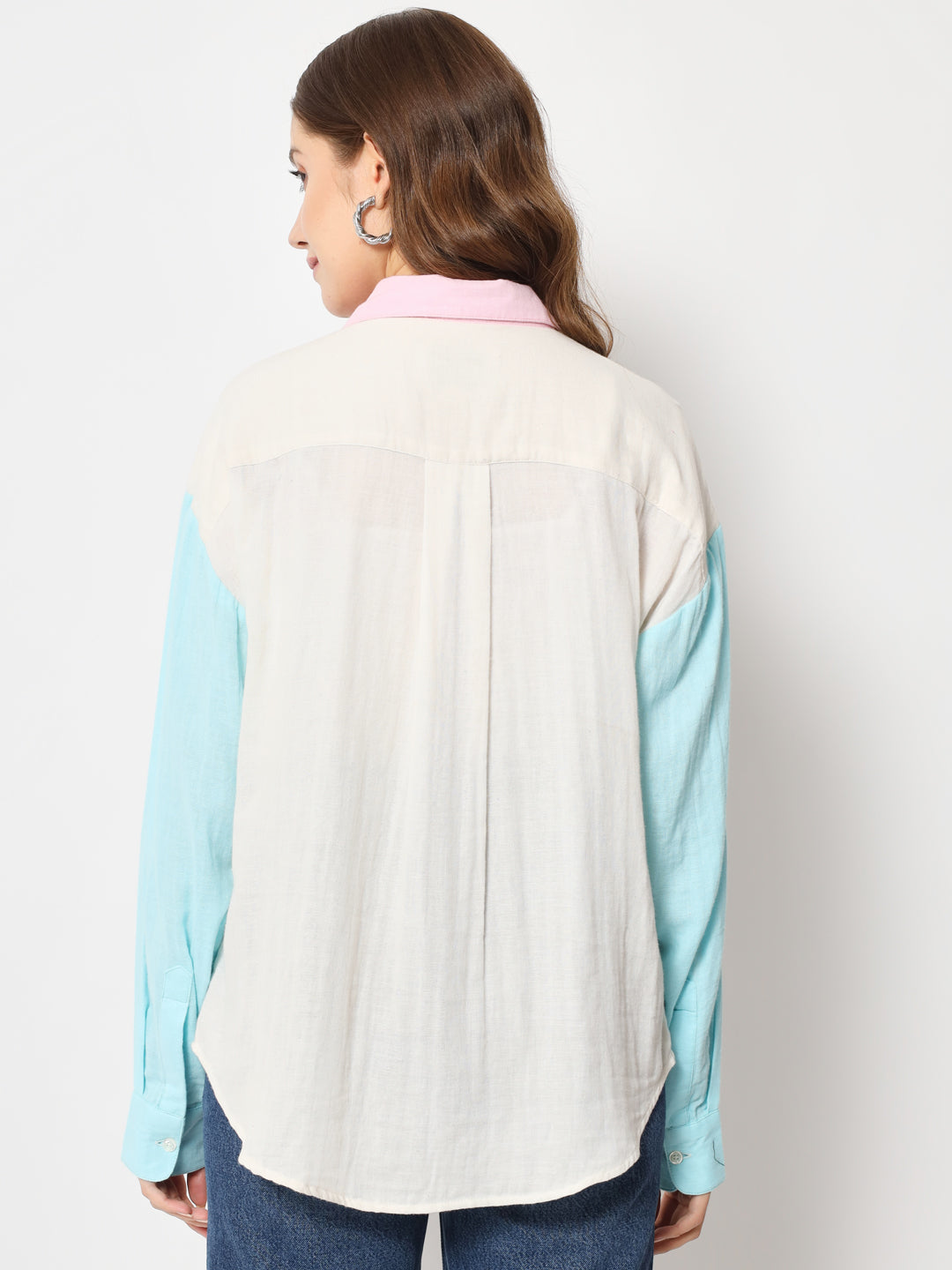 Women Classic Colourblocked Cotton Casual Shirt – CHARMGAL
