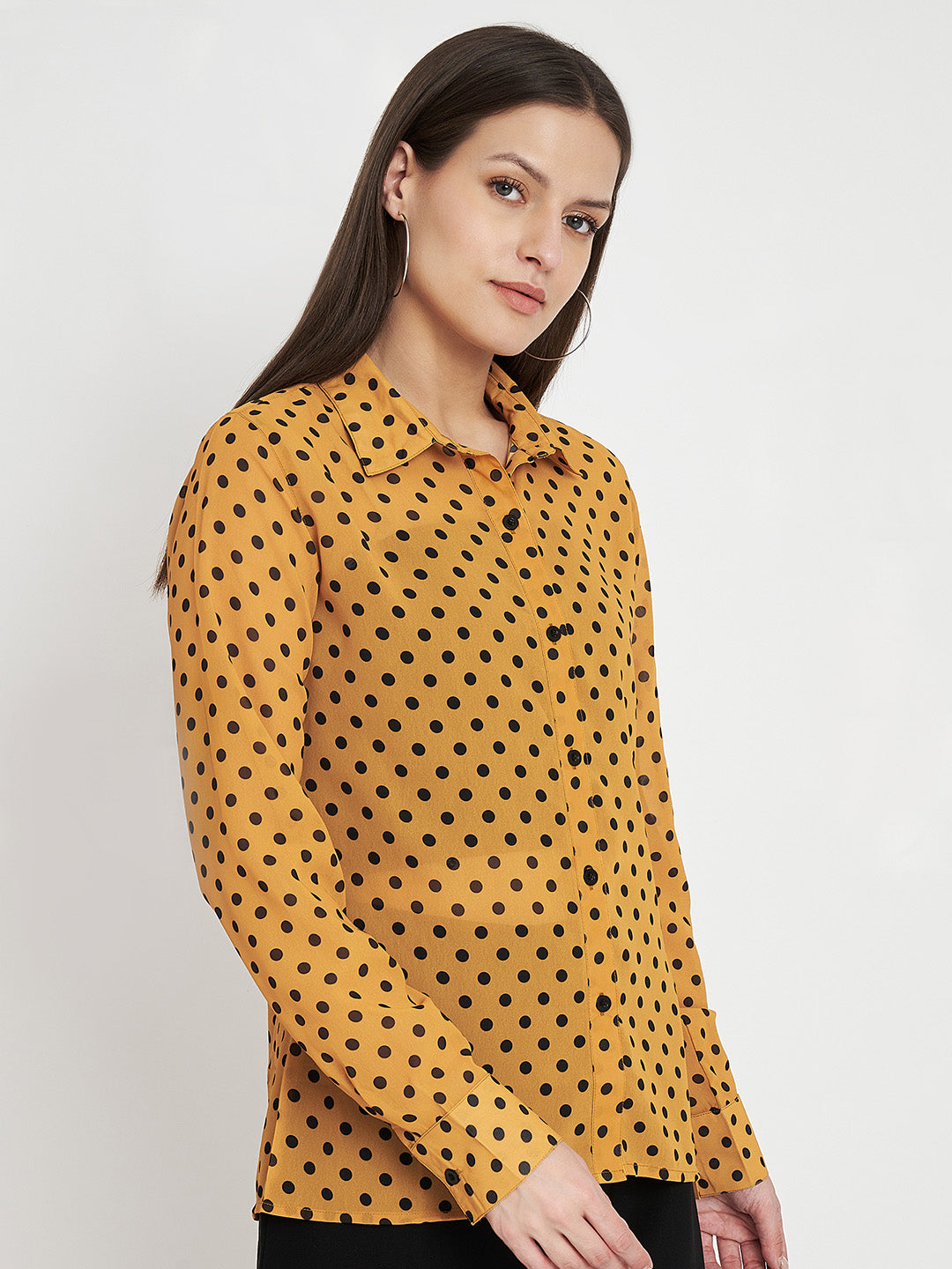 Women Classic Polka Dot Printed Printed Shirt