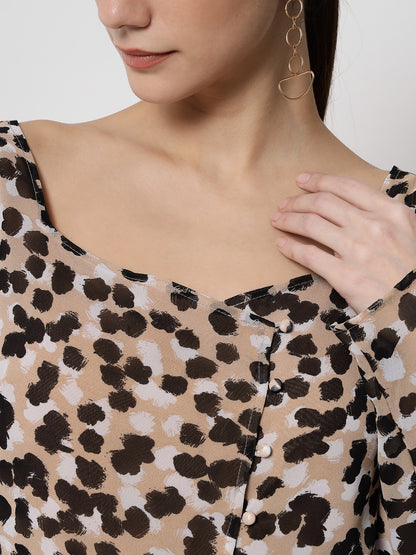 Women's animal print shirt