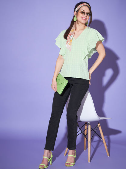 Women's green top