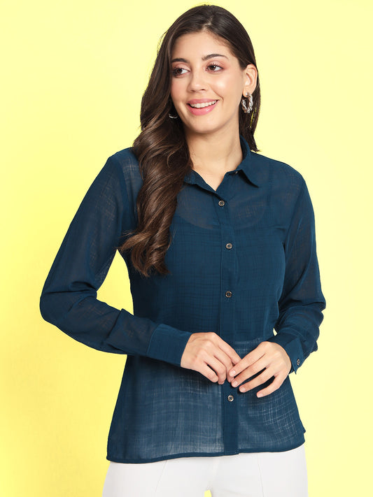 Blue shirt for women's