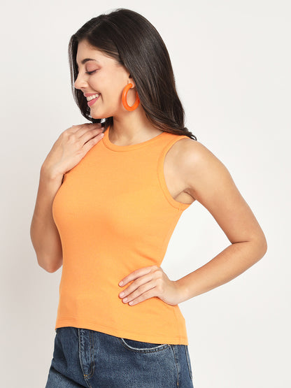 Round Neck Fitted Regular Top