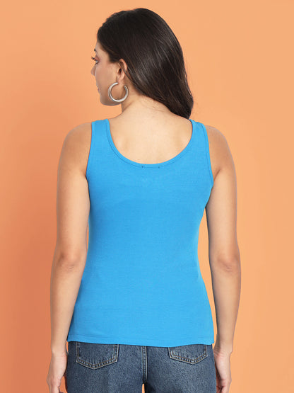 Ribbed Scoop Neck Tank Top