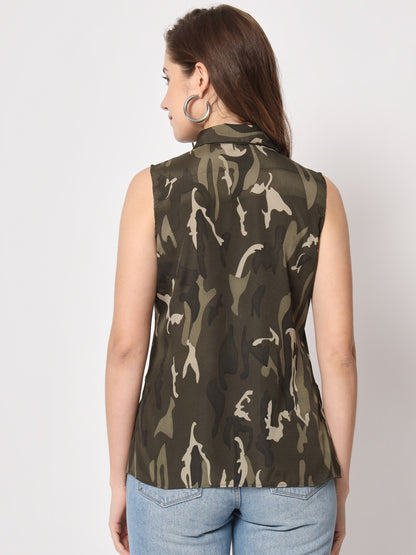 Women's army top