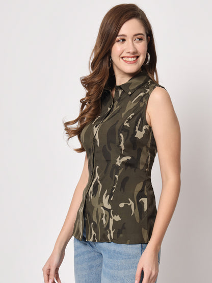 Olive shirt for women's