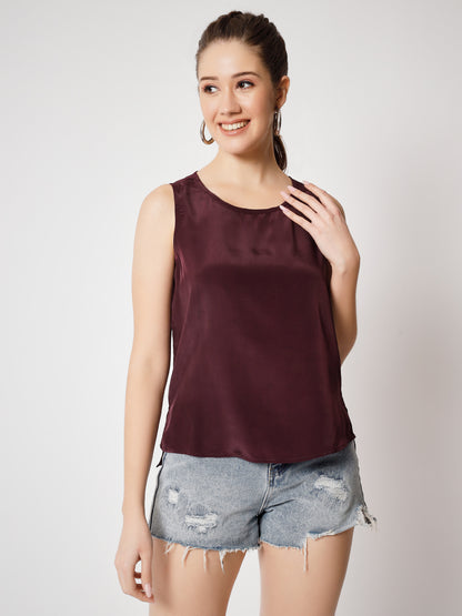 Sleeveless Crepe Top