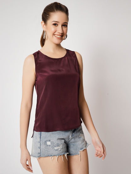 Sleeveless Crepe Top