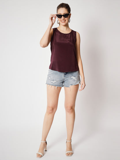 Sleeveless Crepe Top