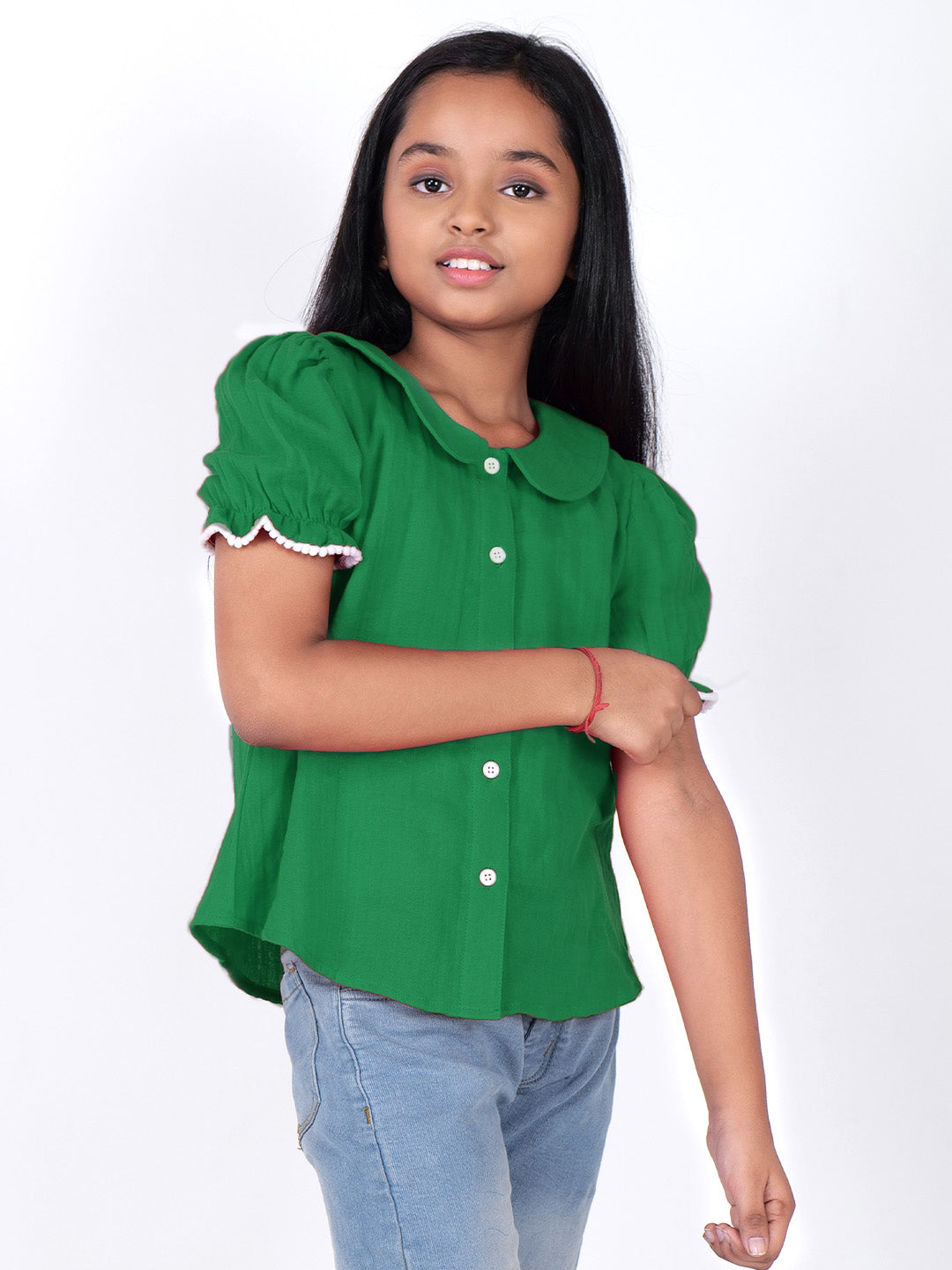 Girls Cotton Shirt Style Top