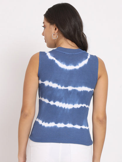 Women's Tie & Dye Modal Blue Top