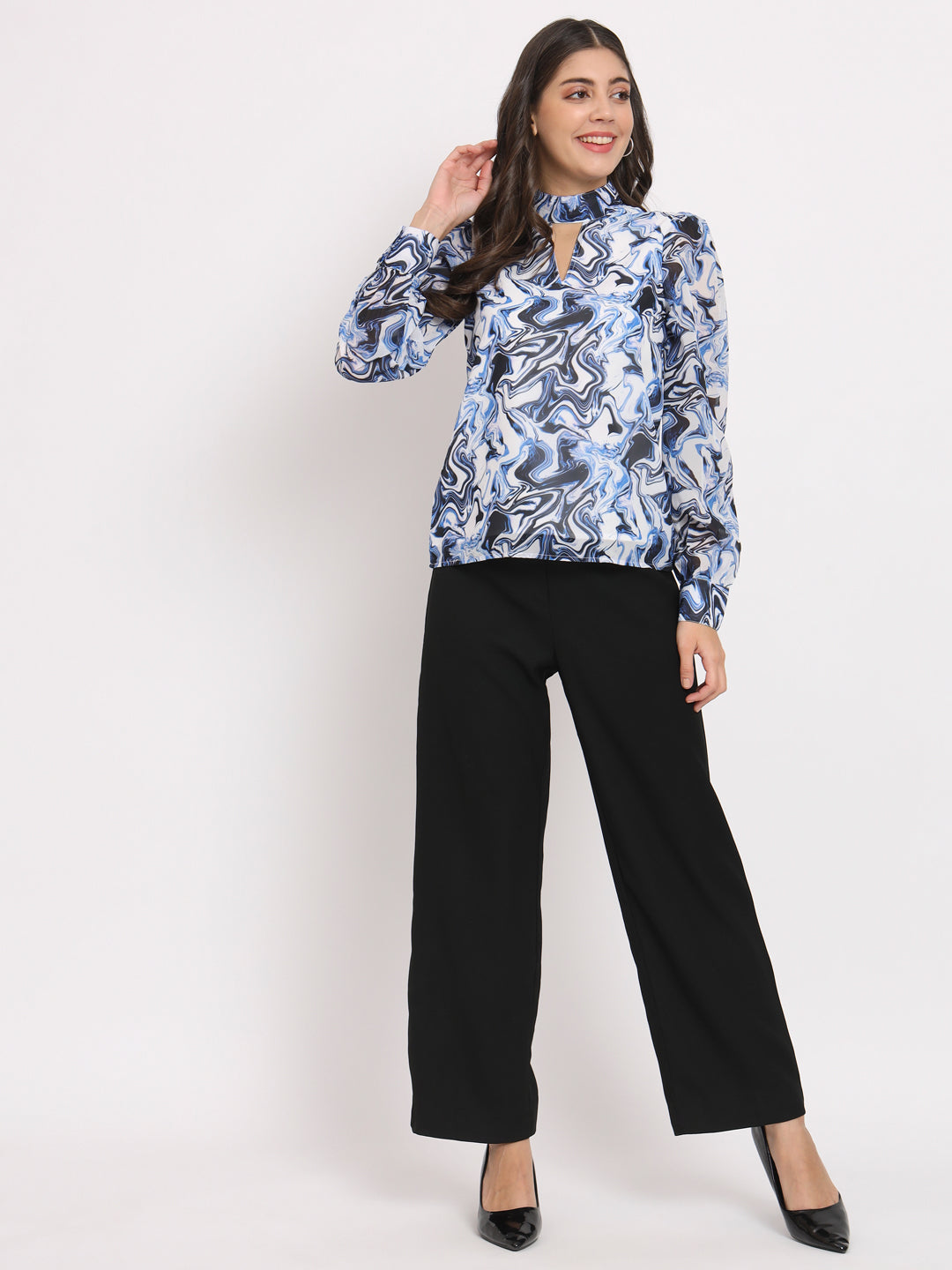 Women's Printed Long Sleeves Regular Top