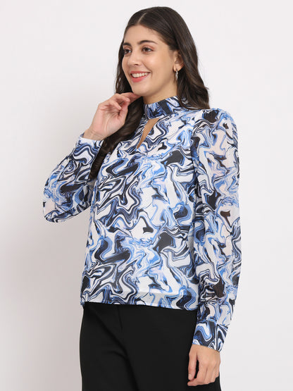 Women's Printed Long Sleeves Regular Top